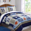 My World Denim And Khaki Sports Twin Comforter Set