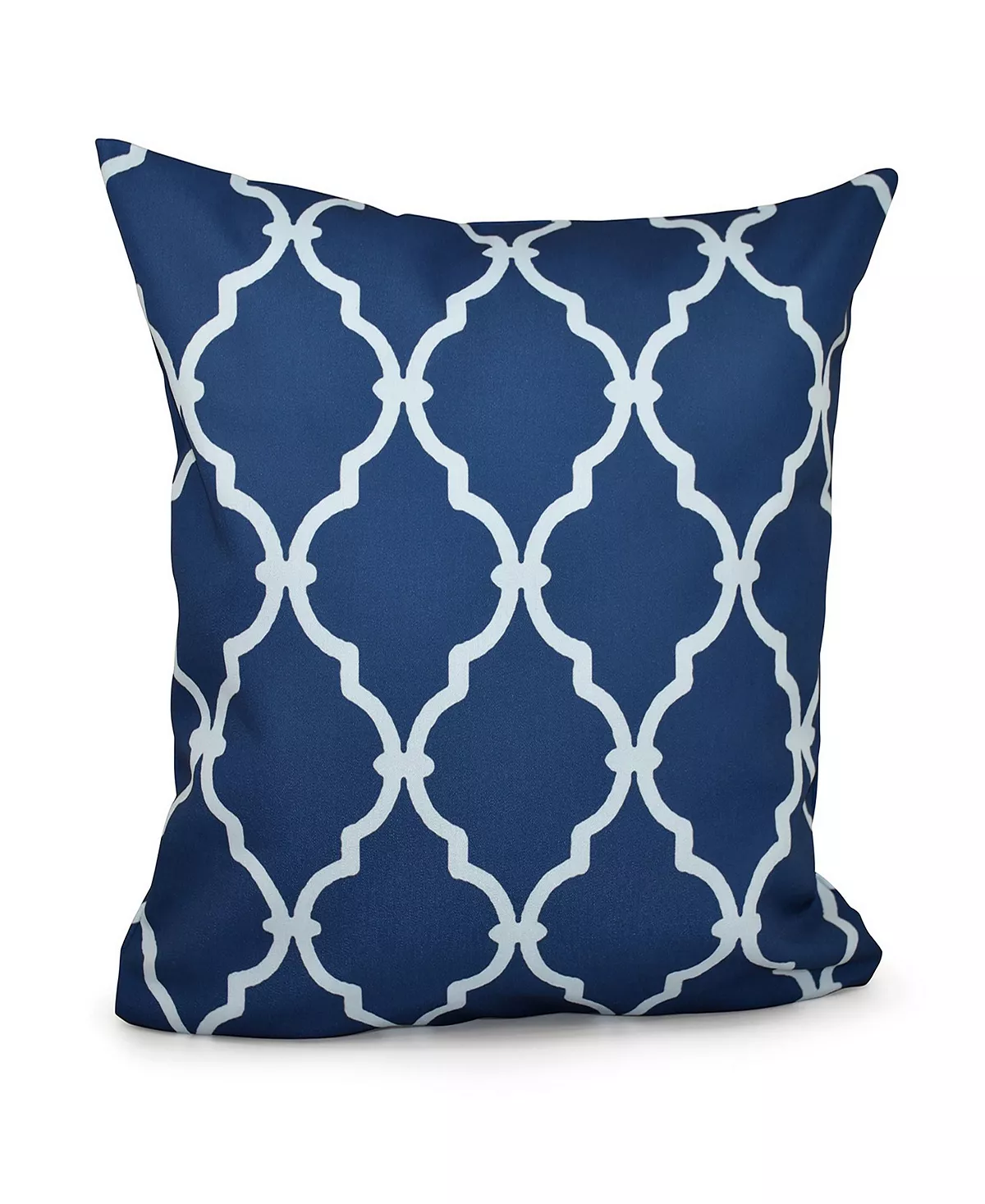E By Design 16 Inch Navy Blue Decorative Trellis Print Throw Pillow 1 E By Design 16 Inch Navy Blue Decorative Trellis Print Throw Pillow
