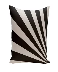 E By Design 16 Inch Black Decorative Abstract Throw Pillow