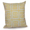 E By Design 16 Inch Yellow Decorative Geometric Throw Pillow