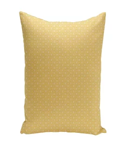 E By Design 16 Inch Yellow Decorative Geometric Throw Pillow