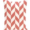 E By Design 16 Inch Coral Decorative Chevron Throw Pillow