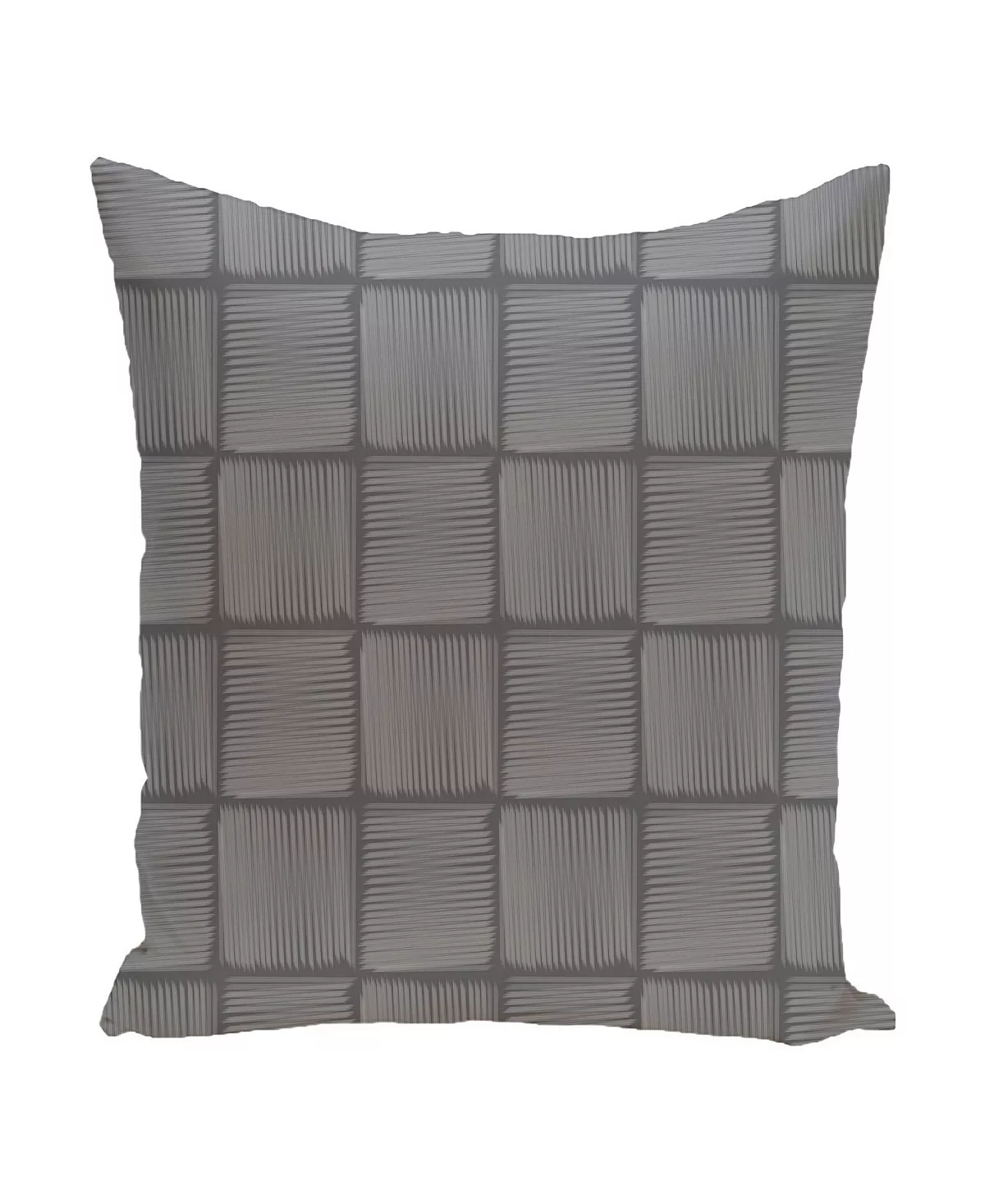E By Design 16 Inch Gray Decorative Squares Throw Pillow 1 E By Design 16 Inch Gray Decorative Squares Throw Pillow