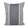 E By Design 16 Inch Gray Decorative Striped Throw Pillow