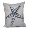 E By Design 16 Inch Gray Decorative Coastal Throw Pillow