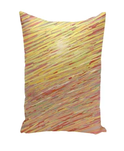 E By Design 16 Inch Red Decorative Abstract Throw Pillow