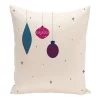 E By Design 16 Inch Off White And Hot Pink Decorative Christmas Throw Pillow