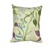 E By Design Botanical 16 Inch Bright Green Decorative Floral Throw Pillow