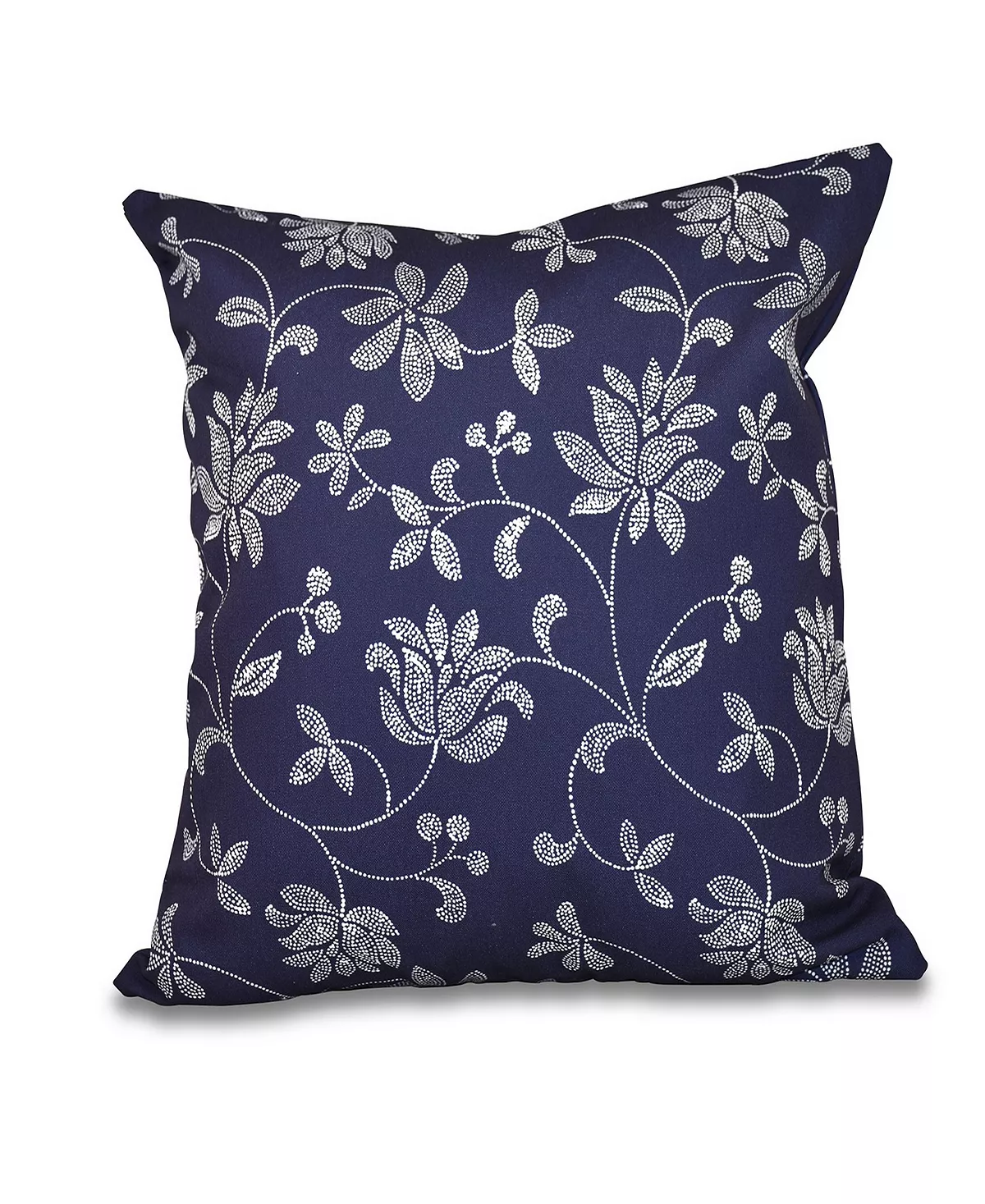 E By Design Traditional Floral 16 Inch Navy Blue Decorative Floral Throw Pillow 1 E By Design Traditional Floral 16 Inch Navy Blue Decorative Floral Throw Pillow