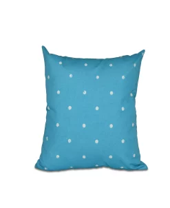 E By Design Orothy Dot 16 Inch Turquoise Decorative Polka Dot Throw Pillow