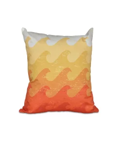 E By Design P Sea 16 Inch Yellow And Orange Decorative Nautical Throw Pillow