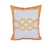 E By Design Nautical Knot 16 Inch Yellow Decorative Nautical Throw Pillow