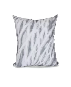 E By Design Shibori Stripe 16 Inch Gray Decorative Abstract Throw Pillow