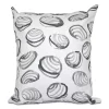 E By Design Clams 16 Inch Gray Decorative Coastal Throw Pillow