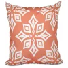 E By Design Beach Star 16 Inch Coral Decorative Geometric Throw Pillow