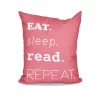 E By Design My Mantra 16 Inch Coral Decorative Word Print Throw Pillow