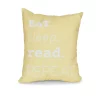 E By Design My Mantra 16 Inch Yellow Decorative Word Print Throw Pillow