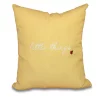 E By Design Little Things 16 Inch Yellow Decorative Word Print Throw Pillow