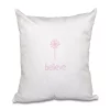 E By Design Make A Wish 16 Inch Pink Decorative Word Print Throw Pillow