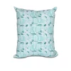 E By Design Fishwich 16 Inch Teal Decorative Coastal Throw Pillow