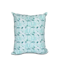 E By Design Fishwich 16 Inch Teal Decorative Coastal Throw Pillow