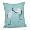 E By Design Stilts 16 Inch Blue Decorative Coastal Throw Pillow