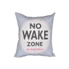 E By Design Nap Zone 16 Inch Gray Decorative Word Print Throw Pillow