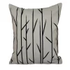 E By Design 16 Inch Taupe Decorative Floral Throw Pillow