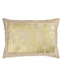 Michael Aram Linen Distressed Metallic Lace Pillow -Chic Home Shop 10333677 fpx 1