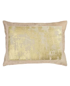 Michael Aram Linen Distressed Metallic Lace Pillow