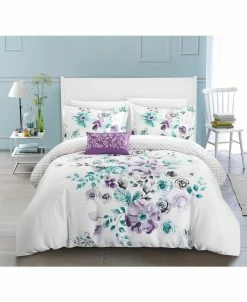 Chic Home Enchanted Garden 4 Pc Queen Duvet Cover Set