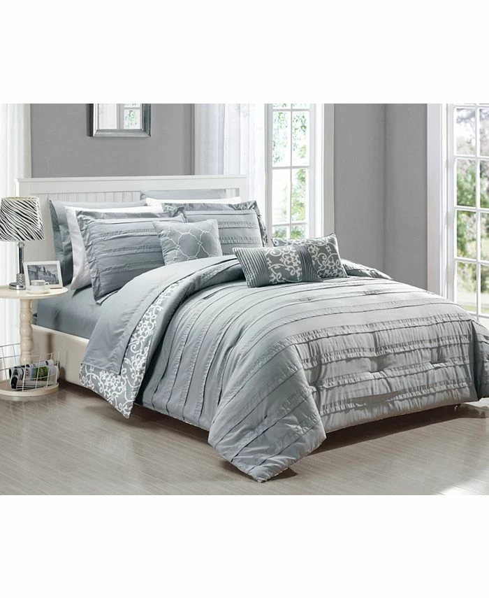Chic Home Lea 10-Pc King Comforter Set 1 Chic Home Lea 10-Pc King Comforter Set