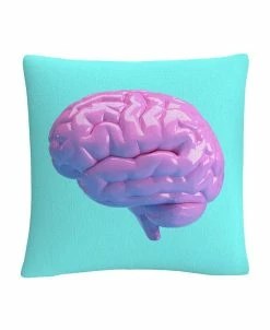 Baldwin ABC Modern 3D Pink Brain Decorative Pillow, 16 X 16