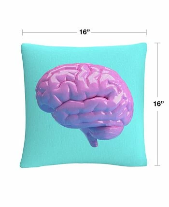 Baldwin ABC Modern 3D Pink Brain Decorative Pillow, 16 X 16 2 Baldwin ABC Modern 3D Pink Brain Decorative Pillow, 16 X 16 - Image 2