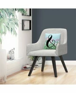 Baldwin ABC Pink Floral Garden Letter Illustration Ampersand Decorative Pillow, 16 X 16 -Chic Home Shop 10972412 fpx