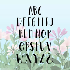 Baldwin ABC Pink Floral Garden Letter Illustration Ampersand Decorative Pillow, 16 X 16 -Chic Home Shop 10972413 fpx