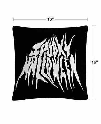 Baldwin ABC Spooky Metal Halloween Decorative Pillow, 16 X 16 2 Baldwin ABC Spooky Metal Halloween Decorative Pillow, 16 X 16 - Image 2
