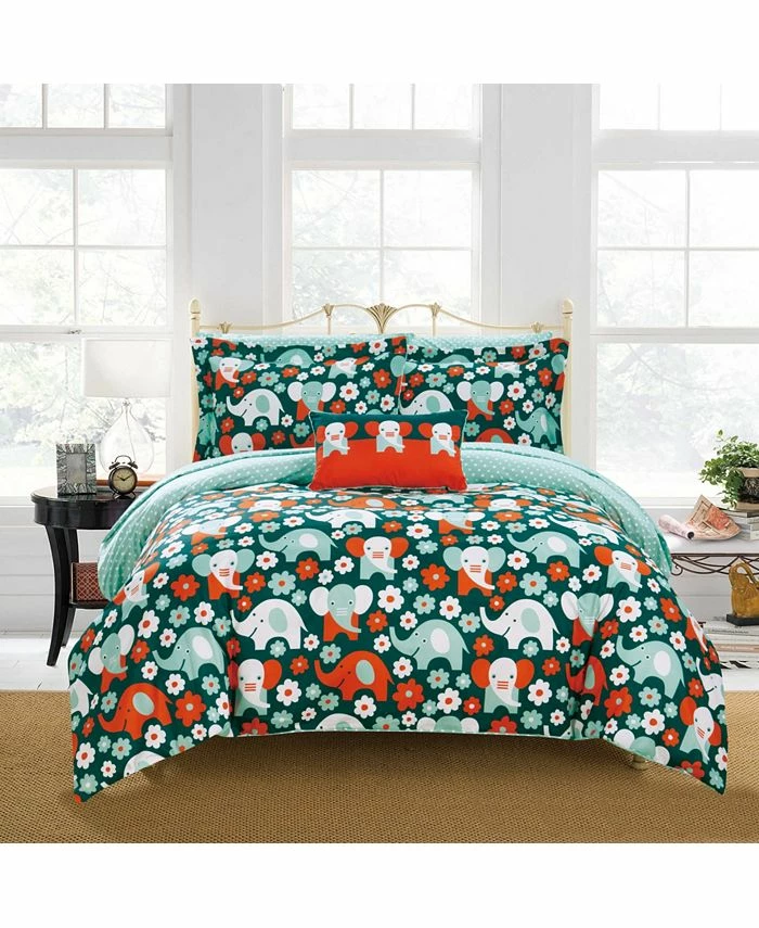 Chic Home Elephant Reprise 8 Piece Full Bed In A Bag Comforter Set 1 Chic Home Elephant Reprise 8 Piece Full Bed In A Bag Comforter Set