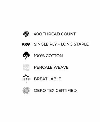 Pillow Guy CLOSEOUT! Classic Cool & Crisp 100% Cotton Percale Duvet Cover Set- Full/Queen 3 Pillow Guy CLOSEOUT! Classic Cool & Crisp 100% Cotton Percale Duvet Cover Set- Full/Queen - Image 3