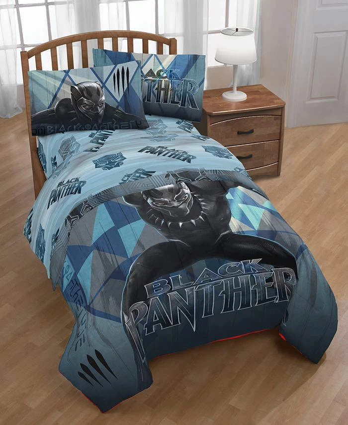 Disney Marvel Black Panther Blue Tribe 4-Pc. Twin Bed In A Bag 1 Disney Marvel Black Panther Blue Tribe 4-Pc. Twin Bed In A Bag