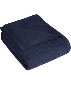 Elite Home Grand Hotel Waffle Knit Cotton King Blanket -Chic Home Shop 11940462 fpx