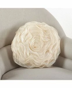 Saro Lifestyle Rose Decorative Pillow, 16 Round