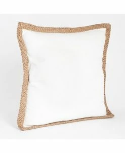 Saro Lifestyle Braided Jute Decorative Pillow, 20 X 20