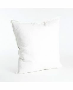 Saro Lifestyle Fringed Linen Decorative Pillow, 20 X 20