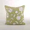 Saro Lifestyle Floral Embroidered Decorative Pillow, 18 X 18