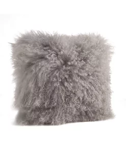 Saro Lifestyle Wool Mongolian Lamb Fur Throw Pillow, 16 X 16 10 Saro Lifestyle Wool Mongolian Lamb Fur Throw Pillow, 16 X 16 -Chic Home Shop 14831702 fpx