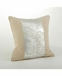 Saro Lifestyle Metallic Banded Decorative Pillow, 20 X 20