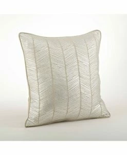 Saro Lifestyle Metallic Herringbone Decorative Pillow, 20 X 20