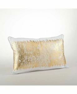 Saro Lifestyle Metallic Banded Decorative Pillow, 12 X 20