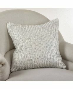 Saro Lifestyle Cassandra Metallic Brushed Knit Decorative Pillow, 20 X 20